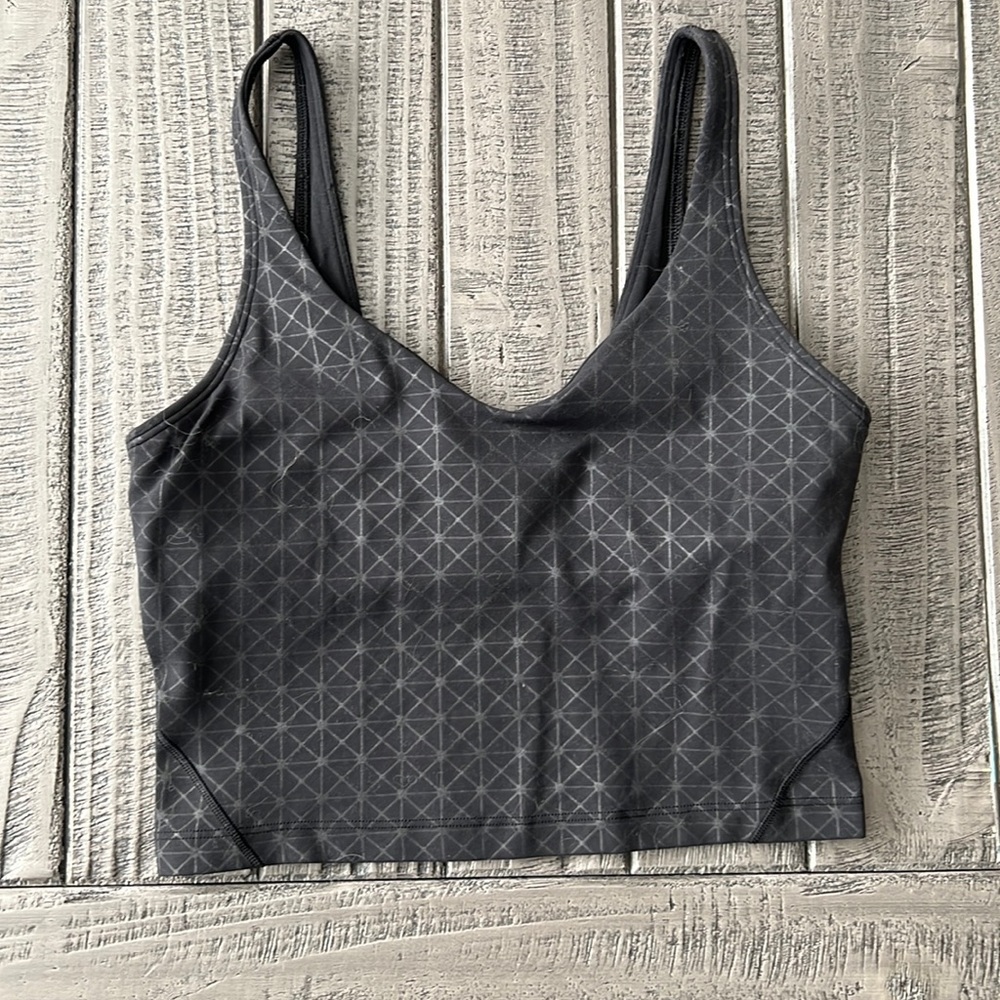 lululemon athletica Gray Geometric Tank Top